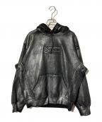 SUPREME×MM6 Maison Margielaシュプリーム×エムエムシックスメゾンマルジェラ）の古着「Foil Box Logo Hooded Sweatshirt」｜ブラック