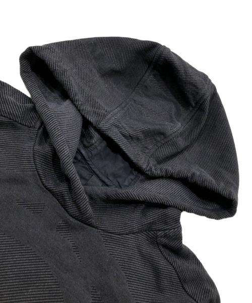 BYBORRE（バイボレ）BYBORRE (バイボレ) ジャガードニットフーディ パーカー ブラック サイズ:Lの古着・服飾アイテム