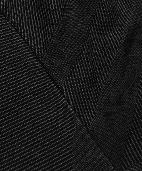 BYBORRE（バイボレ）BYBORRE (バイボレ) ジャガードニットフーディ パーカー ブラック サイズ:Lの古着・服飾アイテム