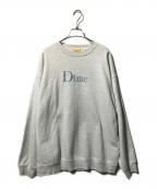 Dimeダイム）の古着「ロゴ刺繍スウェット」｜ライトグレー