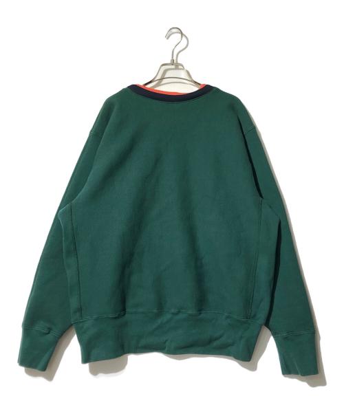 CAMBER（キャンバー）CAMBER (キャンバー) JOURNAL STANDARD (ジャーナルスタンダード) 別注 CROSS KNIT DOUBLE NECK グリーン サイズ:XLの古着・服飾アイテム