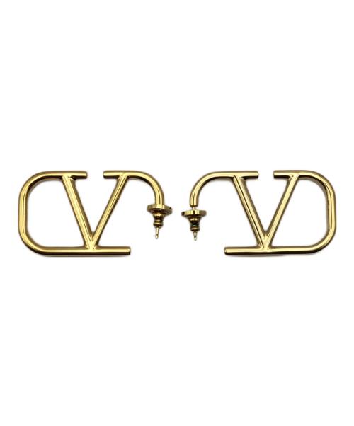 VALENTINO（ヴァレンティノ）VALENTINO (ヴァレンティノ) ロゴピアス ゴールドの古着・服飾アイテム