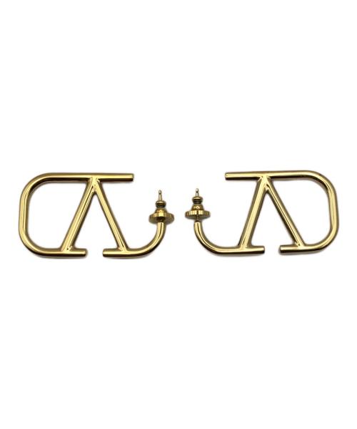 VALENTINO（ヴァレンティノ）VALENTINO (ヴァレンティノ) ロゴピアス ゴールドの古着・服飾アイテム