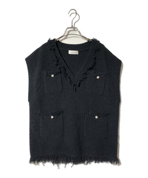 ARPEGE STORY（アルページュストーリー）ARPEGE STORY (アルページュストーリー) ツイードベスト ブラック サイズ:2の古着・服飾アイテム