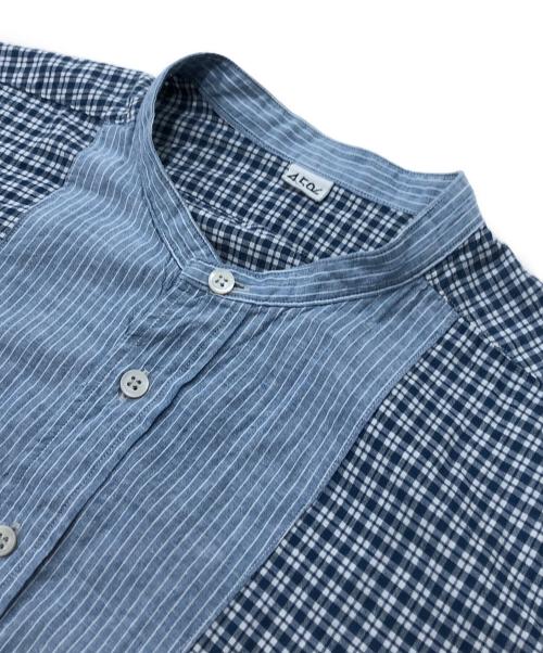 45R（フォーティファイブ・アール）45R (フォーティファイブ・アール) カディブラウス ブルー サイズ:Fの古着・服飾アイテム