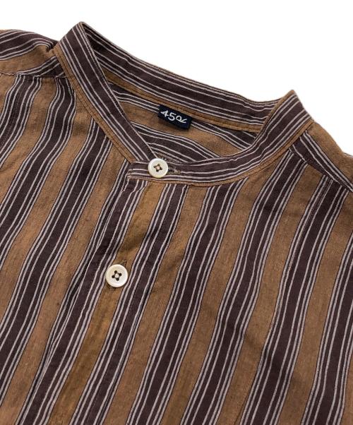 45R（フォーティファイブ・アール）45R (フォーティファイブ・アール) 秋風カディの908ビッグーグーシャツ ブラウン サイズ:Fの古着・服飾アイテム