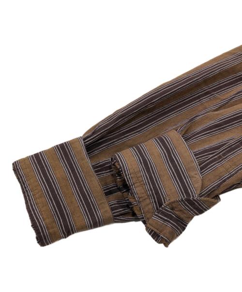 45R（フォーティファイブ・アール）45R (フォーティファイブ・アール) 秋風カディの908ビッグーグーシャツ ブラウン サイズ:Fの古着・服飾アイテム