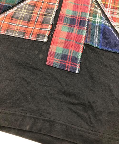 COMME des GARCONS JUNYA WATANABE MAN（コム デ ギャルソン ジュンヤ ワタナベ マン）COMME des GARCONS JUNYA WATANABE MAN (コム デ ギャルソン ジュンヤ ワタナベ マン) パッチワーク スタッズ Tシャツ ブラック サイズ:Lの古着・服飾アイテム