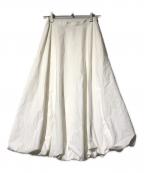 UNITED ARROWSユナイテッドアローズ）の古着「コットンシルクバルーンスカート」｜ホワイト