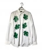 COMME des GARCONS HOMME PLUSコムデギャルソンオムプリュス）の古着「リーフシャツ」｜グリーン×ホワイト