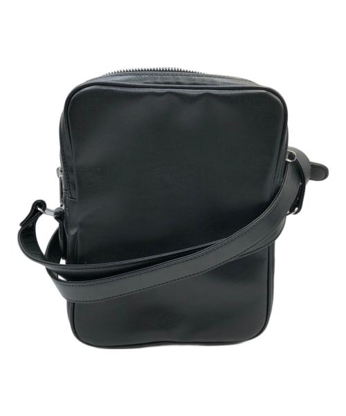 COMME des GARCONS（コムデギャルソン）COMME des GARCONS (コムデギャルソン) レザージップショルダーバッグ ブラックの古着・服飾アイテム