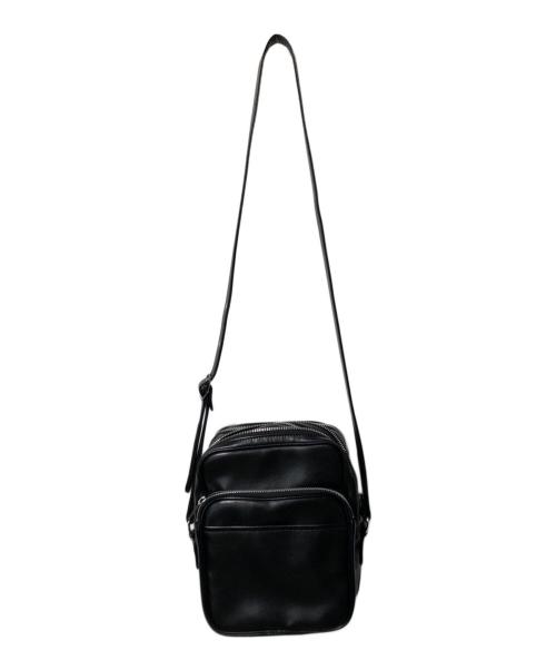 COMME des GARCONS（コムデギャルソン）COMME des GARCONS (コムデギャルソン) レザージップショルダーバッグ ブラックの古着・服飾アイテム
