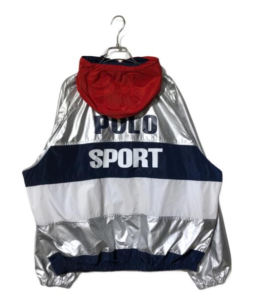POLO SPORT（ポロスポーツ）POLO SPORT (ポロスポーツ) SILVER BACK LOGO WINDBREAKER/ Silver Collection シルバー サイズ:Ｍの古着・服飾アイテム
