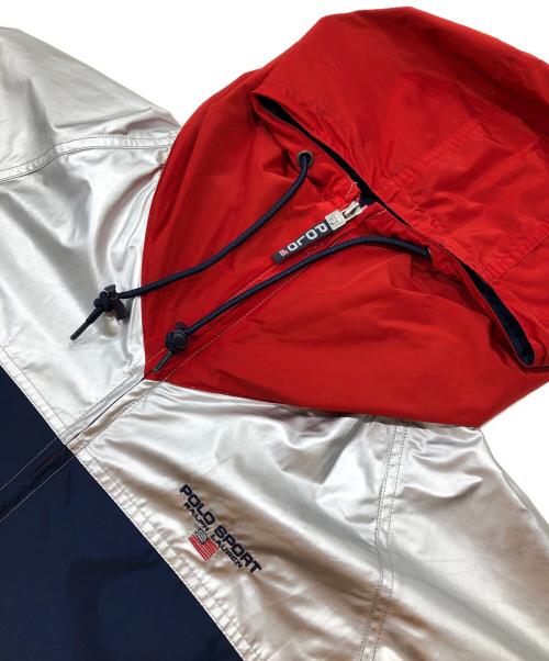 POLO SPORT（ポロスポーツ）POLO SPORT (ポロスポーツ) SILVER BACK LOGO WINDBREAKER/ Silver Collection シルバー サイズ:Ｍの古着・服飾アイテム