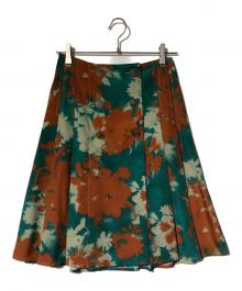 maison kitsune（メゾンキツネ）の古着「フラワープリントフレアスカート」｜マルチカラー