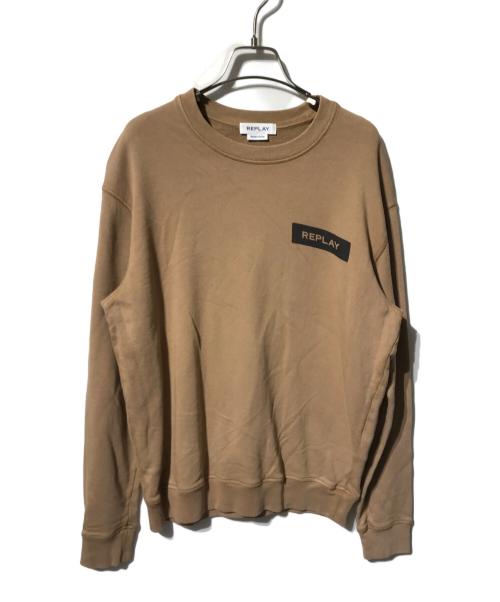 REPLAY（リプレイ）REPLAY (リプレイ) スウェット/ロゴスウェット ブラウン サイズ:Ｍの古着・服飾アイテム