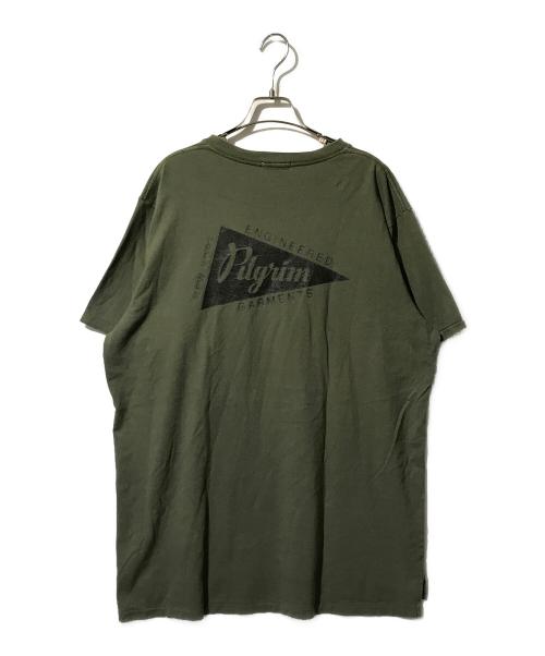 Engineered Garments（エンジニアド ガーメンツ）Engineered Garments (エンジニアードガーメンツ) Pilgrim (ピルグリム) ポケットTシャツ オリーブ サイズ:XLの古着・服飾アイテム