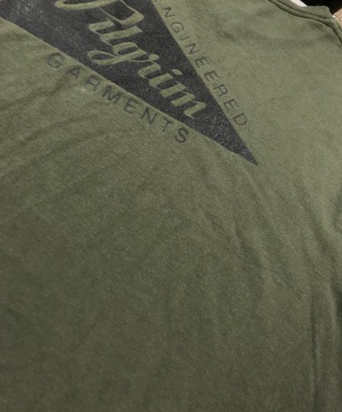 Engineered Garments（エンジニアド ガーメンツ）Engineered Garments (エンジニアードガーメンツ) Pilgrim (ピルグリム) ポケットTシャツ オリーブ サイズ:XLの古着・服飾アイテム