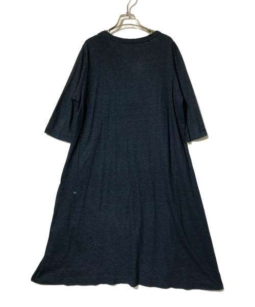 45rpm（45アールピーエム）45rpm (45アールピーエム) コットンワンピース ネイビーの古着・服飾アイテム