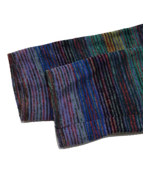 missoni（ミッソーニ）missoni (ミッソーニ) タートルネックニット グリーン×パープル サイズ:72の古着・服飾アイテム