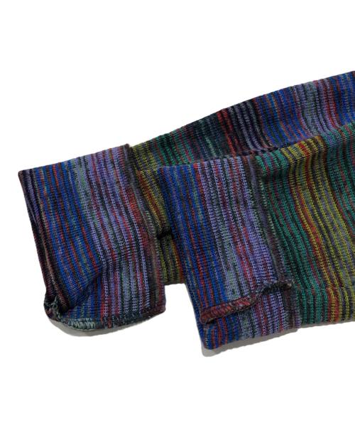 missoni（ミッソーニ）missoni (ミッソーニ) タートルネックニット グリーン×パープル サイズ:72の古着・服飾アイテム