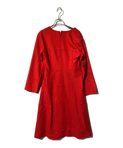 COMME des GARCONS（コムデギャルソン）COMME des GARCONS (コムデギャルソン) デザインカラーウールワンピース レッド サイズ:Sの古着・服飾アイテム
