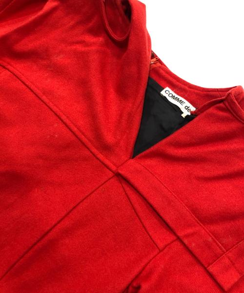 COMME des GARCONS（コムデギャルソン）COMME des GARCONS (コムデギャルソン) デザインカラーウールワンピース レッド サイズ:Sの古着・服飾アイテム