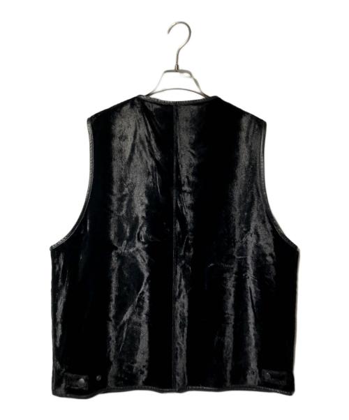 YOKE（ヨーク）YOKE (ヨーク) VELVET FRONT ZIP VEST ブラック サイズ:2の古着・服飾アイテム
