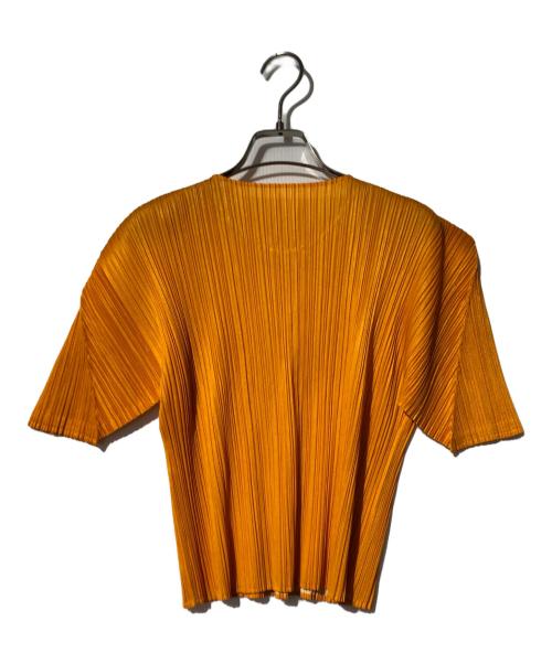 PLEATS PLEASE（プリーツプリーズ）PLEATS PLEASE (プリーツプリーズ) ダイヤカットプリーツカットソー オレンジ サイズ:3の古着・服飾アイテム
