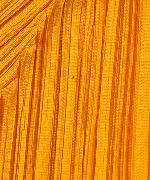 PLEATS PLEASE（プリーツプリーズ）PLEATS PLEASE (プリーツプリーズ) ダイヤカットプリーツカットソー オレンジ サイズ:3の古着・服飾アイテム