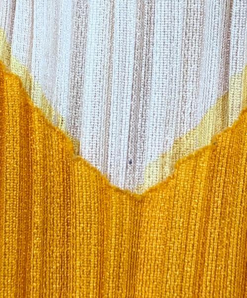 PLEATS PLEASE（プリーツプリーズ）PLEATS PLEASE (プリーツプリーズ) ダイヤカットプリーツカットソー オレンジ サイズ:3の古着・服飾アイテム