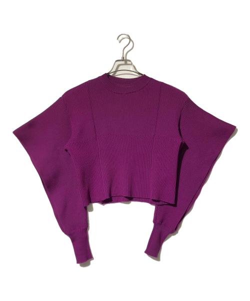 AKIRA NAKA（アキラナカ）AKIRA NAKA (アキラナカ) ボリュームスリーブニット パープル サイズ:1の古着・服飾アイテム