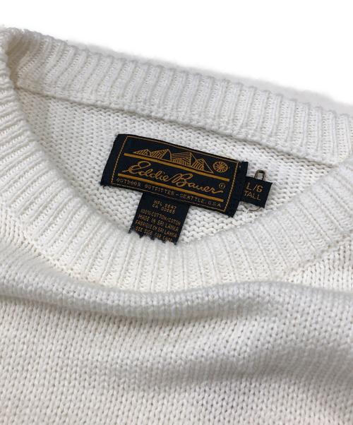 Eddie Bauer（エディーバウアー）Eddie Bauer (エディーバウアー) コットンニット ホワイト サイズ:Lの古着・服飾アイテム