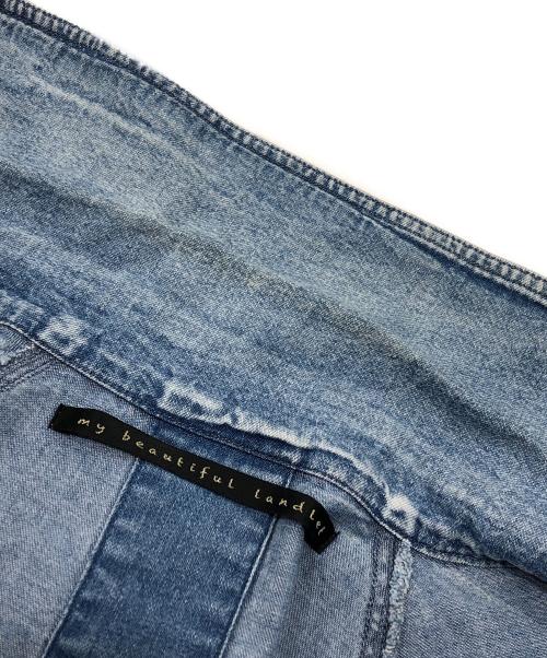 My Beautiful Landlet（マイビューティフルランドレット）My Beautiful Landlet (マイビューティフルランドレット) ペイントデニムロングコート インディゴの古着・服飾アイテム