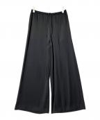 Plageプラージュ）の古着「Satin Relax Wide パンツ」｜ブラック