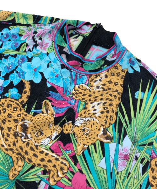 伊太利屋（イタリヤ）伊太利屋 (イタリヤ) アニマルプリントカットソー ブラック サイズ:13の古着・服飾アイテム