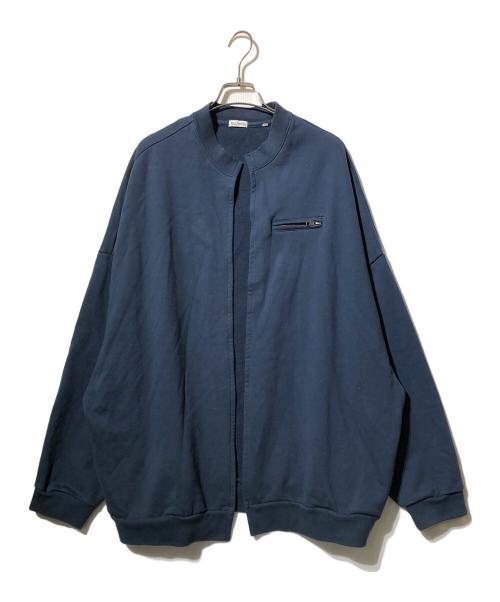 WILLY CHAVARRIA（ウィリーチャバリア）WILLY CHAVARRIA (ウィリーチャバリア) ノーカラースウェットジャケット ネイビー サイズ:XLの古着・服飾アイテム