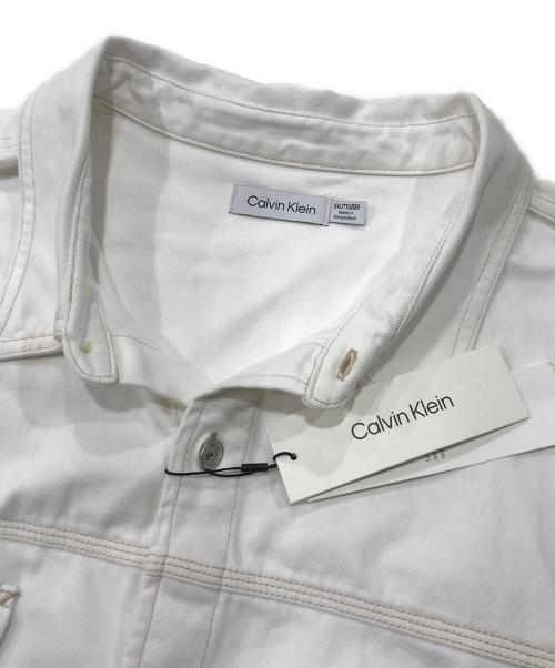 Calvin Klein（カルバンクライン）Calvin Klein (カルバンクライン) デニムジャケット ホワイト サイズ:XXLの古着・服飾アイテム