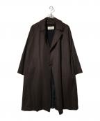 LITHIUMリチウム）の古着「WOOL GABARDINE TIELOCKEN COAT」｜ブラウン