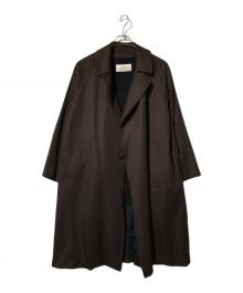 LITHIUM（リチウム）の古着「WOOL GABARDINE TIELOCKEN COAT」｜ブラウン