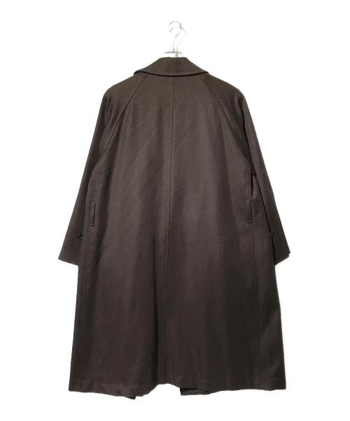 LITHIUM（リチウム）LITHIUM (リチウム) WOOL GABARDINE TIELOCKEN COAT ブラウン サイズ:42の古着・服飾アイテム