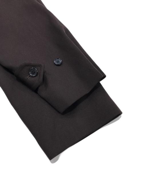 LITHIUM（リチウム）LITHIUM (リチウム) WOOL GABARDINE TIELOCKEN COAT ブラウン サイズ:42の古着・服飾アイテム