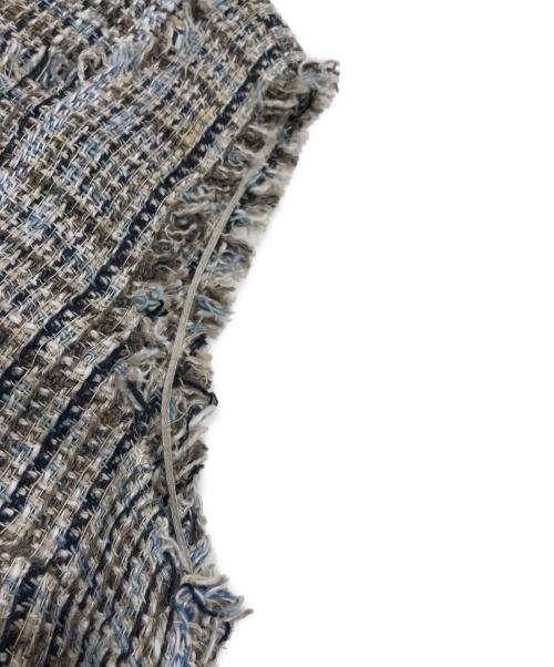 45R（フォーティファイブ・アール）45R (フォーティファイブ・アール) コットンリネン ツイードワンピース ベージュの古着・服飾アイテム