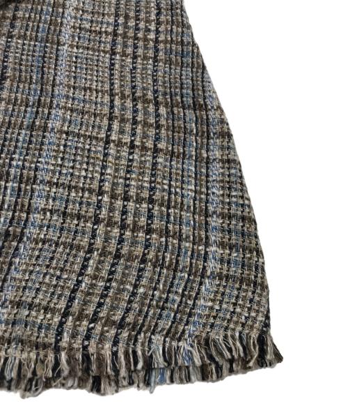 45R（フォーティファイブ・アール）45R (フォーティファイブ・アール) コットンリネン ツイードワンピース ベージュの古着・服飾アイテム