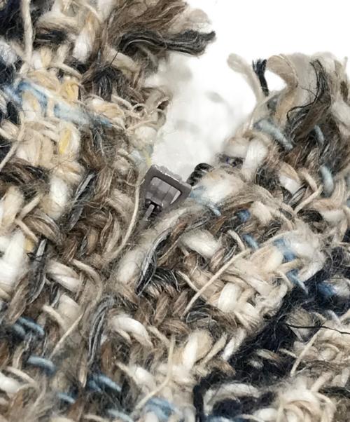 45R（フォーティファイブ・アール）45R (フォーティファイブ・アール) コットンリネン ツイードワンピース ベージュの古着・服飾アイテム