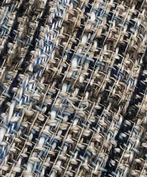 45R（フォーティファイブ・アール）45R (フォーティファイブ・アール) コットンリネン ツイードワンピース ベージュの古着・服飾アイテム