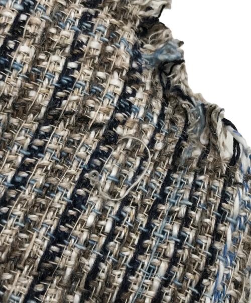 45R（フォーティファイブ・アール）45R (フォーティファイブ・アール) コットンリネン ツイードワンピース ベージュの古着・服飾アイテム