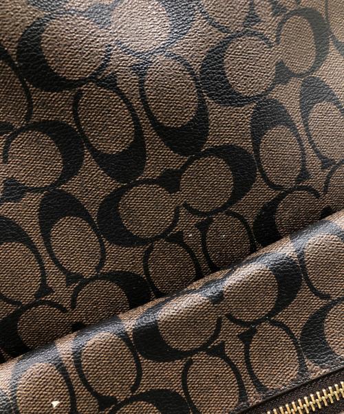 COACH（コーチ）COACH (コーチ) モノグラムコーティングリュック ブラウンの古着・服飾アイテム