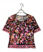 LEONARD FASHIONレオナールファッション）の古着「フローラルカットソー」｜マルチカラー