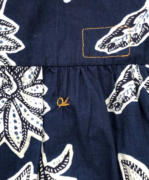 45R（フォーティファイブ・アール）45R (フォーティファイブ・アール) 更紗プリントのドレス ネイビー サイズ:00の古着・服飾アイテム